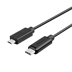 Unitek USB-C 1,0 m noir Câble USB Unitek USB-C - microUSB 1 m Noir (Y-C473BK)