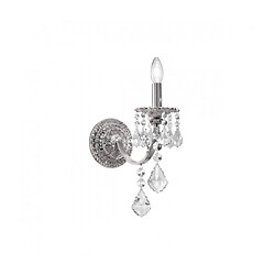 Luminaire Center Applique murale en cristal PISANI CRYSTAL chrome 1 ampoule Coloris : chrome Finition : Poli Matèriau du verre/Abat jour : Cristal Type d'ampoule : E14 Puissance en Watt (W) : 60 Nombre d'ampoules : 1 Ampoules incluses