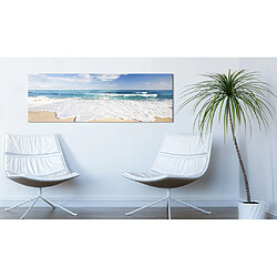 Decoshop26 Tableau toile de décoration murale impression premium en partie sur châssis en bois motif Beach on Captiva Island150x50cm 11_0017704