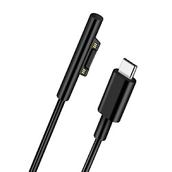 Wewoo Interfaces mâles Microsoft Surface Pro 6/5 vers USB-C / Type-C Câble de charge de l'adaptateur d'alimentation pour Surface 6/5/4/3 / Surface Go noir