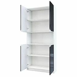 Avis Mpc Armoire De Bureau Blanc Mat Et Aspect Béton Foncé (lxhxp) : 82 X 184 X 37