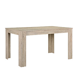 Avis Table de salle à manger + 6 chaises Kramfors chêne cérusé gris foncé [en.casa]