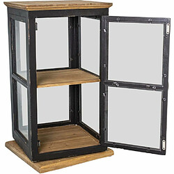 Antic Line Creations Vitrine rotative en bois 40 x 40 x 74 cm.