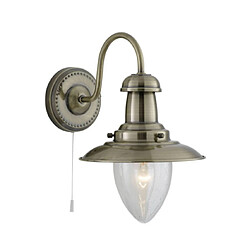 Searchlight Applique murale Fisherman Laiton Antique Coloris : Laiton AntiqueNombre d'ampoules : 1Type d'ampoule : E27Puissance max par ampoule (W) : 60Ampoules incluses : NonIP : 20Hauteur en Cm : 27Largeur en Cm : 18Pro