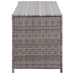 Helloshop26 Coffre boîte meuble de jardin rangement gris 150 x 50 x 60 cm résine tressée 02_0013086 pas cher