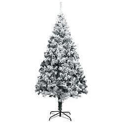 vidaXL Sapin de Noël artificiel avec neige floquée Vert 400 cm PVC