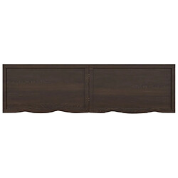 Avis Maison Chic Étagère murale flottante,Etagère de rangement marron foncé bois chêne massif traité -MN54782