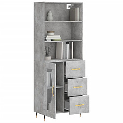 Avis Maison Chic Buffet,Meuble de Rangement,commode pour salon,Cuisine Gris béton 69,5x34x180 cm Bois d'ingénierie -MN12612