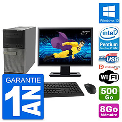 PC Tour Dell 9010 Ecran 27" Intel G630 RAM 8Go Disque Dur 500Go Windows 10 Wifi · Occasion 