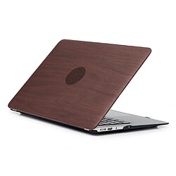 Etui en PU revêtue de bois café pour votre Macbook Air 13.3 