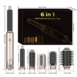 Brand 0 6 en 1 Sèche-cheveux , peigne à air chaud, baguette à friser automatique multifonction pas cher