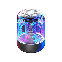 Wewoo Enceinte Bluetooth C7 5.0 Haut-parleur Transparent LED Subwoofer Lumineux TWS 6D Surround HIFI Stéréo Cool Audio Noir 