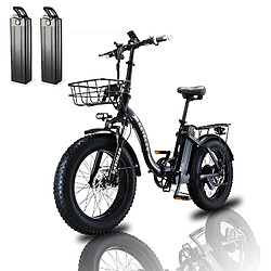 KETELES KF9 Vélo électrique 20 Pouces moteur 1000W Double Batterie Samsung 48V 18 Ah/2x18AH Portée 100 km Frein hydraulique