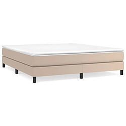 Maison Chic Lit Adulte - Lit simple Lit à sommier tapissier avec matelas moelleux - Meuble de Chambre - Cappuccino 160x200 cm -MN61514