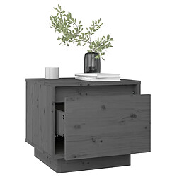 Avis Maison Chic Table de chevet Table de Nuit Meuble de Rangement Gris 35x34x32 cm Bois de pin solide