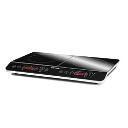 G3Ferrari G1004700 Table de Cuisson 3500W 2 Brûleurs Commande Tactile 4 Ecrans Minuteur Arrêt De Sécurité Noir