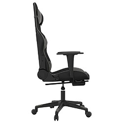 Acheter Maison Chic Chaise de jeu, Chaise gaming avec repose-pied, Fauteuil gamer,Chaise de Bureau Noir et gris Similicuir -GKD21842