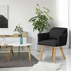 Paris Prix Fauteuil Scandinave Alan 70cm Noir pas cher