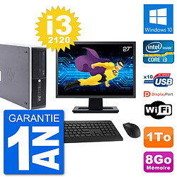 PC HP Compaq Pro 6300 SFF Ecran 27" i3-2120 RAM 8Go Disque 1To Windows 10 Wifi · Occasion 