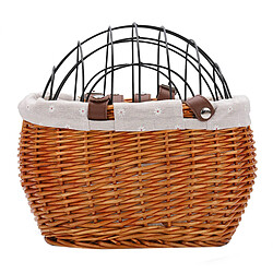 Panier avant du vélo Animaux Chien Panier Avant Panier Banque De Guidon Pour Vélos Camping Wood