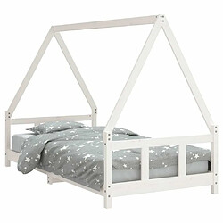 Maison Chic Lit simple Cadre de lit pour enfants,Lit d'Enfant Moderne blanc 90x190 cm bois de pin massif -MN55742