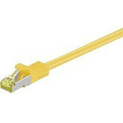 Disney RJ45 patch cord S/FTP (PiMF), w. CAT7 raw cable 0.25m Yellow 4x2xAWG 26, CU