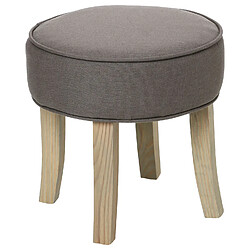 Atmosphera, Createur D'Interieur Tabouret Adriel - Lin - Gris