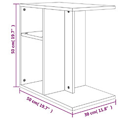 vidaXL Table d'appoint Chêne sonoma 50x30x50 cm Bois d’ingénierie pas cher