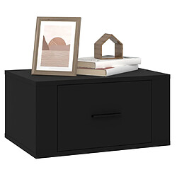 Avis vidaXL Table de chevet murale Noir 50x36x25 cm