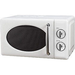 Micro-ondes vintage sans grill de 20 litres, 5 puissances, 700 watts - couleur blanc - SOGO HOR-SS-890-W