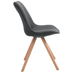 Avis Decoshop26 4 chaises de salle à manger style scandinave en tissu gris foncé pieds rond en bois clair CDS10348