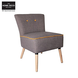 Fauteuil Bicolore Gris Et Jaune The Home Deco Factory HD3604