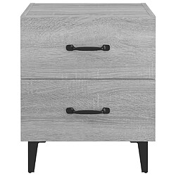 Avis vidaXL Table de chevet Sonoma gris 40x35x47,5 cm