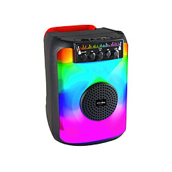 Inovalley Enceinte lumineuse Radio FM Bluetooth 5.0 KARAOKE 40W FIRESOUND