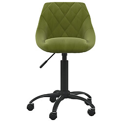 vidaXL Chaise de salle à manger Vert clair Velours