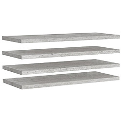 vidaXL Étagères murales flottantes 4 pcs Gris béton 90x23,5x3,8cm MDF