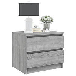 Acheter Maison Chic Table de chevet, Table de Nuit pour chambre salon Sonoma gris 50x39x43,5 cm Bois d'ingénierie