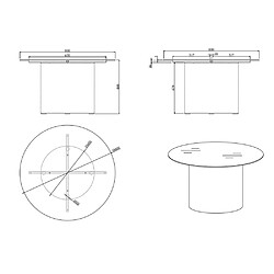 Avis Furniture Fashion Table ronde en verre fumé Ystad.