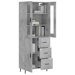 Avis Maison Chic Buffet,Meuble de Rangement,commode pour salon,Cuisine Gris béton 69,5x34x180 cm Bois d'ingénierie -MN53912