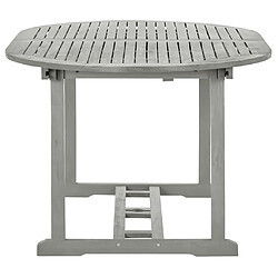 Avis vidaXL Table de jardin Gris 200x100x75 cm Bois d'acacia massif