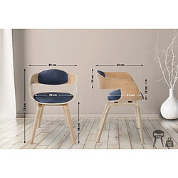 Non Chaise visiteur en tissu Kingston