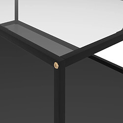 Avis vidaXL Table basse Transparent et noir 120x60x35 cm Verre trempé