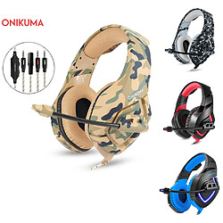 GUPBOO ONIKUMA K1 casque de jeu Camouflage Dee Bass casque PS4 casque de jeu casque avec micro pour PC téléphone portable nouvelle tablette