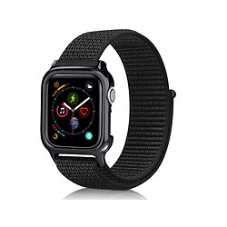 Wewoo Bracelet de montre simple en nylon avec cadre pour Apple Watch série 4 40 mm tout noir