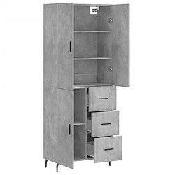 Acheter Maison Chic Buffet,Meuble de Rangement,commode pour salon,Cuisine Gris béton 69,5x34x180 cm Bois d'ingénierie -MN93570