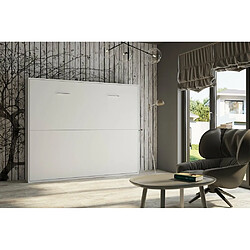 Avis Inside 75 Armoire lit horizontale escamotable STRADA-V2 blanc mat couchage 160*200 cm.