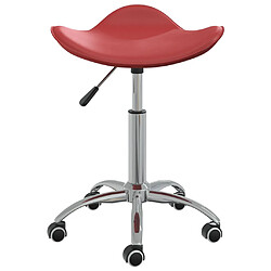 vidaXL Chaise pivotante à dîner Rouge bordeaux Similicuir