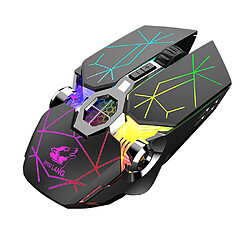 Universal Souris gaming sans fil X13 2.4G 6 boutons 2400dpi USB rechargeable souris rétroéclairée optique pour gamers PC 