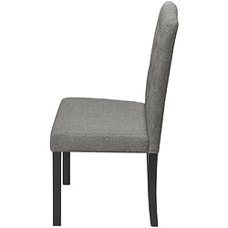 Avis vidaXL Chaises à manger lot de 4 gris tissu