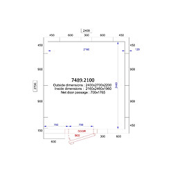 Chambre Froide Professionnelle - Hauteur 2200 mm - Combisteel